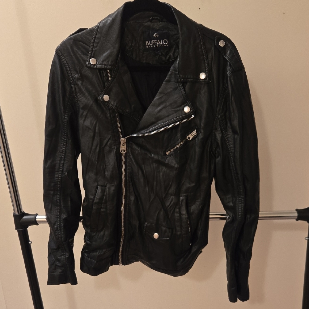 Buffalo David Bitton Dark Leather Jacket